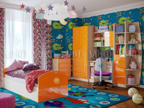 Детская комната Юниор-2 Оранжевый металлик в Краснокамске - krasnokamsk.magazinmebel.ru | фото