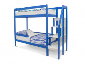 Двухъярусная кровать Svogen с бортиком синий в Краснокамске - krasnokamsk.magazinmebel.ru | фото