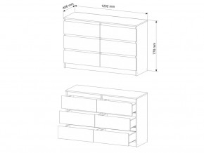 Комод Мори МК1200.6 Графит в Краснокамске - krasnokamsk.magazinmebel.ru | фото - изображение 2