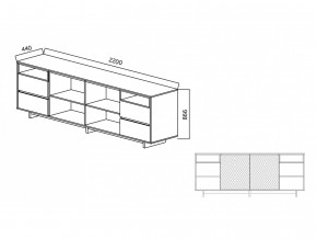 Комодино Moderno-2200 Ф4 в Краснокамске - krasnokamsk.magazinmebel.ru | фото - изображение 4