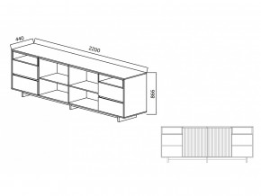 Комодино Moderno-2200 Ф5 в Краснокамске - krasnokamsk.magazinmebel.ru | фото - изображение 4