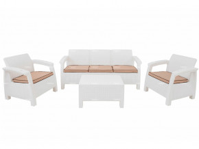 Комплект уличной мебели Yalta Terrace Triple Set белый в Краснокамске - krasnokamsk.magazinmebel.ru | фото