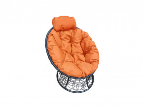 Кресло Папасан мини с ротангом оранжевая подушка в Краснокамске - krasnokamsk.magazinmebel.ru | фото - изображение 1