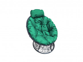 Кресло Папасан мини с ротангом зелёная подушка в Краснокамске - krasnokamsk.magazinmebel.ru | фото