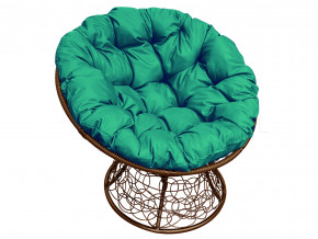Кресло Папасан с ротангом зелёная подушка в Краснокамске - krasnokamsk.magazinmebel.ru | фото