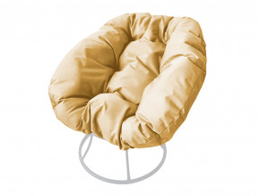 Кресло Пончик без ротанга бежевая подушка в Краснокамске - krasnokamsk.magazinmebel.ru | фото - изображение 1