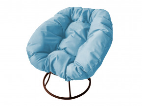Кресло Пончик без ротанга голубая подушка в Краснокамске - krasnokamsk.magazinmebel.ru | фото