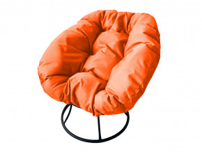 Кресло Пончик без ротанга оранжевая подушка в Краснокамске - krasnokamsk.magazinmebel.ru | фото