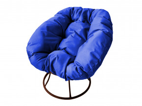 Кресло Пончик без ротанга синяя подушка в Краснокамске - krasnokamsk.magazinmebel.ru | фото