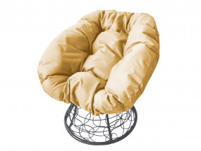 Кресло Пончик с ротангом бежевая подушка в Краснокамске - krasnokamsk.magazinmebel.ru | фото - изображение 1