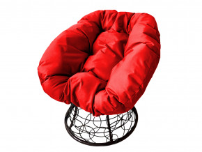 Кресло Пончик с ротангом красная подушка в Краснокамске - krasnokamsk.magazinmebel.ru | фото - изображение 1