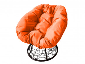 Кресло Пончик с ротангом оранжевая подушка в Краснокамске - krasnokamsk.magazinmebel.ru | фото