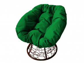 Кресло Пончик с ротангом зелёная подушка в Краснокамске - krasnokamsk.magazinmebel.ru | фото