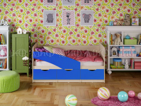 Кровать Бабочки 1600 Синий в Краснокамске - krasnokamsk.magazinmebel.ru | фото