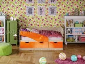 Кровать Бабочки 1800 Оранжевый металлик в Краснокамске - krasnokamsk.magazinmebel.ru | фото