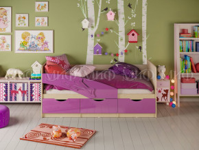 Кровать Дельфин 1600 Фиолетовый металлик в Краснокамске - krasnokamsk.magazinmebel.ru | фото