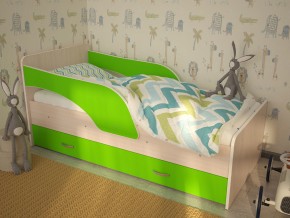 Кровать детская Максимка млечный дуб-лайм в Краснокамске - krasnokamsk.magazinmebel.ru | фото