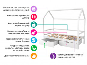 Кровать-домик Svogen с фото с ящиками и бортиком графит/мишки в Краснокамске - krasnokamsk.magazinmebel.ru | фото - изображение 2