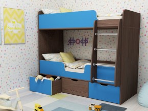 Кровать двухъярусная Малыш двойняшка бодега-голубой в Краснокамске - krasnokamsk.magazinmebel.ru | фото