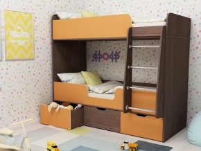 Кровать двухъярусная Малыш двойняшка бодега-оранжевый в Краснокамске - krasnokamsk.magazinmebel.ru | фото