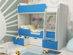 Кровать двухъярусная Малыш двойняшка винтерберг-голубой в Краснокамске - krasnokamsk.magazinmebel.ru | фото