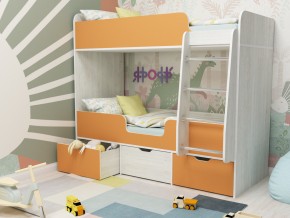 Кровать двухъярусная Малыш двойняшка винтерберг-оранжевый в Краснокамске - krasnokamsk.magazinmebel.ru | фото