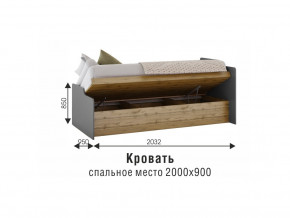 Кровать Харви белый/вотан в Краснокамске - krasnokamsk.magazinmebel.ru | фото - изображение 3