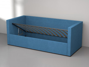 Кровать мягкая с подъёмным механизмом арт. 030 синий в Краснокамске - krasnokamsk.magazinmebel.ru | фото - изображение 2