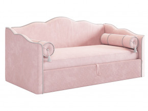 Кровать софа Лея 900 велюр нежно-розовый/галька в Краснокамске - krasnokamsk.magazinmebel.ru | фото