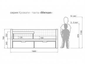 Кровать-тахта мягкая Svogen с ящиками и бортиком белый в Краснокамске - krasnokamsk.magazinmebel.ru | фото - изображение 2