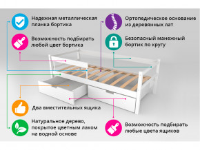 Кровать-тахта Svogen с ящиками и бортиком бежевый-белый в Краснокамске - krasnokamsk.magazinmebel.ru | фото - изображение 4