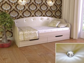 Кровать Юниор Тип 2 шимо светлый, белый перламутр 900х2000 в Краснокамске - krasnokamsk.magazinmebel.ru | фото