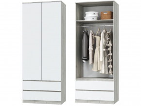 Шкаф для одежды 2х дверный с ящиками Лори дуб серый, белый в Краснокамске - krasnokamsk.magazinmebel.ru | фото