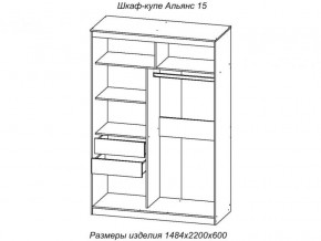 Шкаф-купе Альянс 15 комплект зеркал №2 в Краснокамске - krasnokamsk.magazinmebel.ru | фото - изображение 2