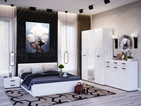 Спальня Нэнси New МДФ Белый глянец холодный, Белый в Краснокамске - krasnokamsk.magazinmebel.ru | фото