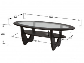 Стол журнальный Юпитер со стеклом СЖС-01 венге в Краснокамске - krasnokamsk.magazinmebel.ru | фото - изображение 2