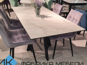 Стол SKM 120 керамика белый мрамор/подстолье черное в Краснокамске - krasnokamsk.magazinmebel.ru | фото - изображение 2
