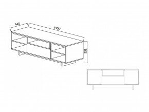 Тумба для ТВА Moderno-1400 Ф6 в Краснокамске - krasnokamsk.magazinmebel.ru | фото - изображение 4