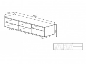 Тумба для ТВА Moderno-1800 В-1 Ф1 в Краснокамске - krasnokamsk.magazinmebel.ru | фото - изображение 2